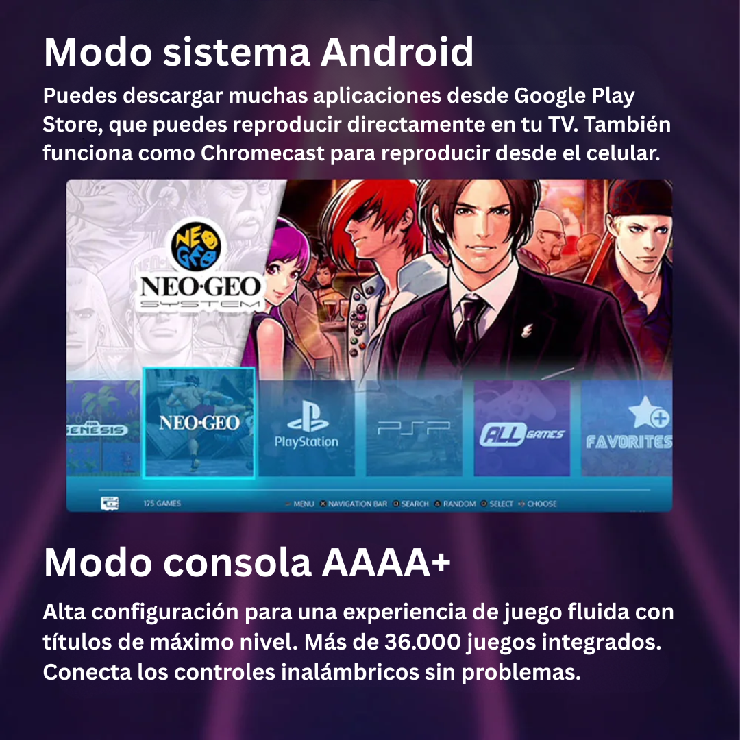 🎮 Especial Black Sale |PlayCast™ 3 en 1: Consola Retro + Smart TV + Centro Multimedia | 55% de Descuento Solo hasta el 23 de Noviembre⌛