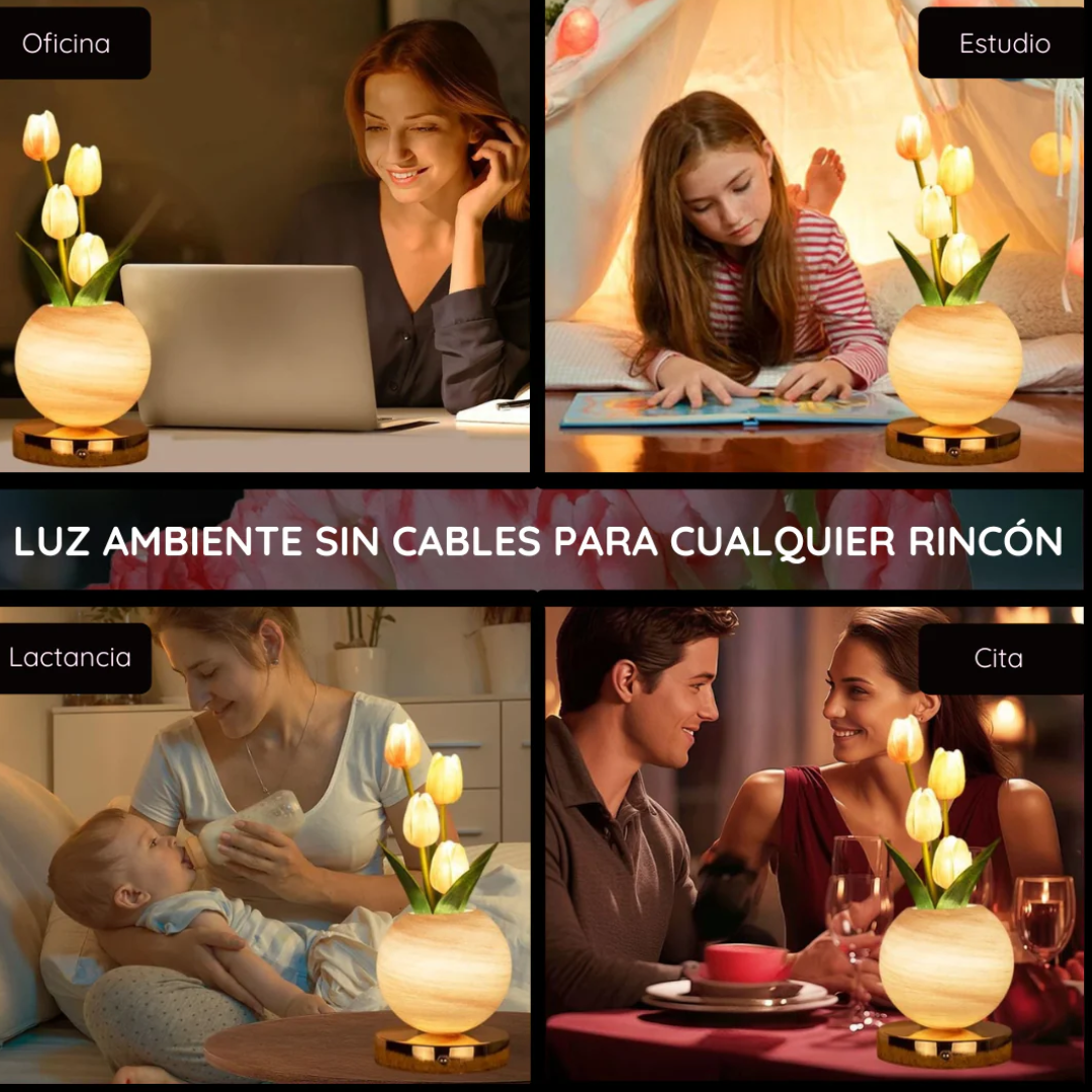FloraGlow™ – Lámpara LED de Tulipanes Original | Pocas unidades disponibles