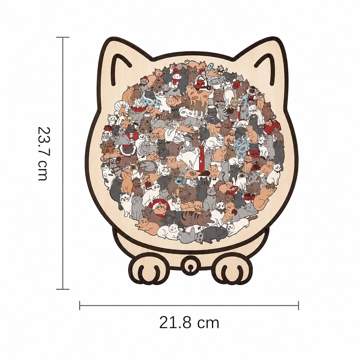 ZenPaws™ – Rompecabezas de Madera Gato | 135 Piezas para Relajación y Decoración