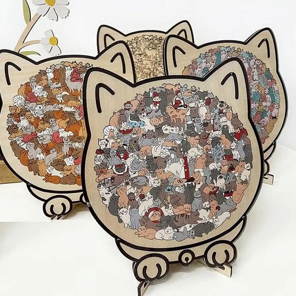 ZenPaws™ – Rompecabezas de Madera Gato | 135 Piezas para Relajación y Decoración