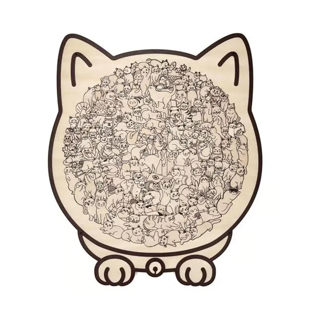 ZenPaws™ – Rompecabezas de Madera Gato | 135 Piezas para Relajación y Decoración