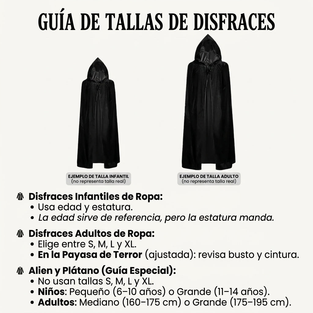 🎃 DISFRACES HALLOWEEN 2026 — NIÑOS Y ADULTOS | Pocas Unidades | Lleva 2 por 499 pesos.